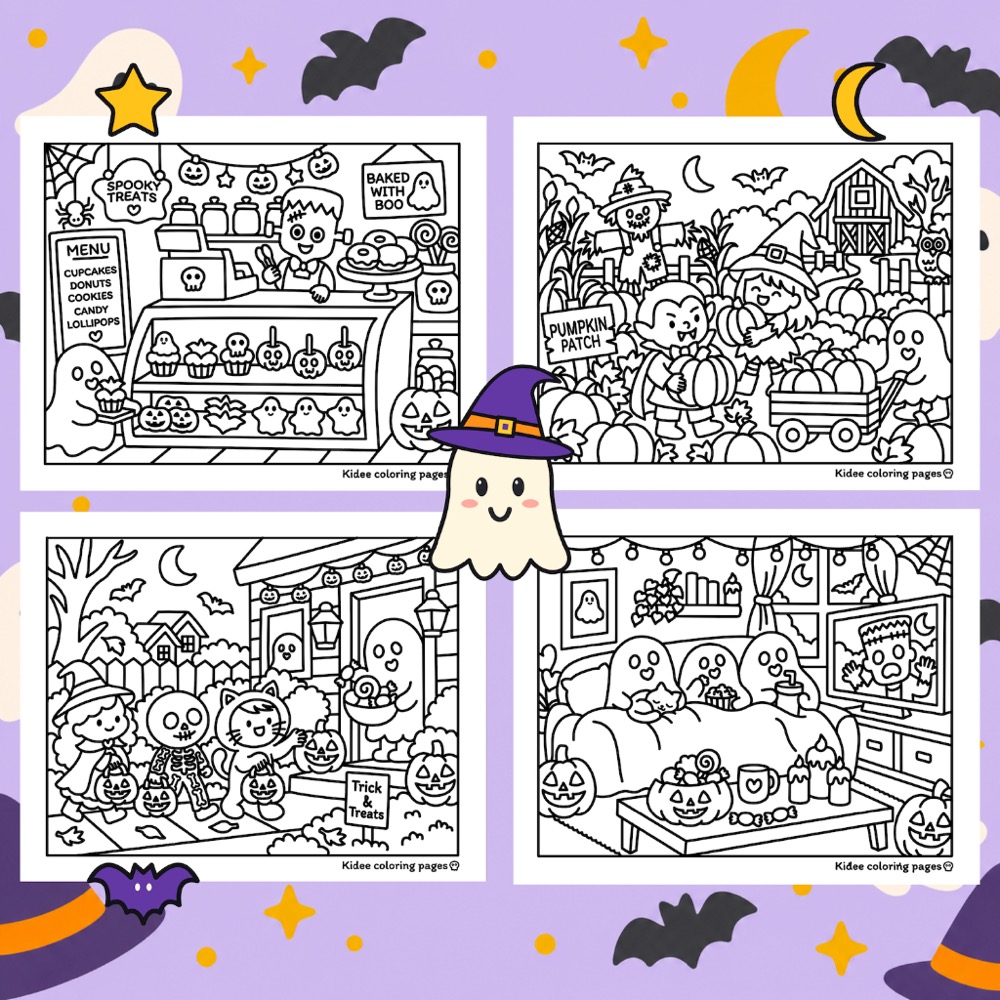 ภาพระบายสี Spooky Boo Boo ภาพที่ 3